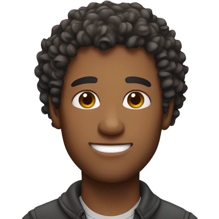 Handsome male with curls emoji