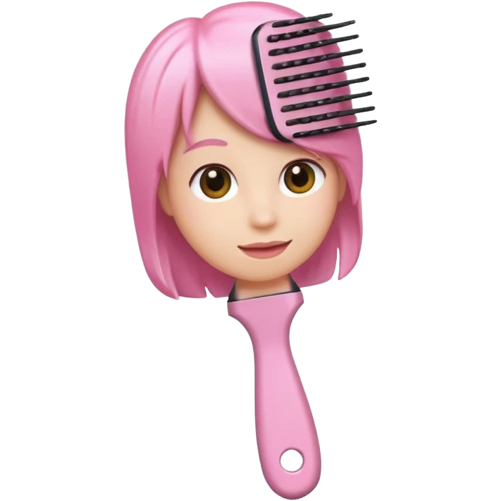 light pink hairbrush apple emoji style variation 3 emoji