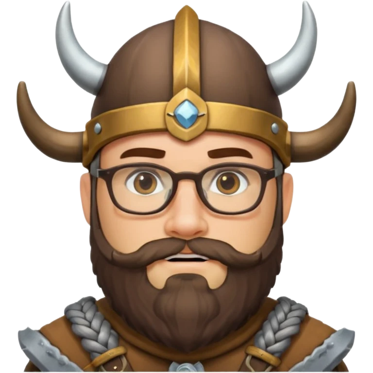 Viking guys, beard, glasses
 emoji