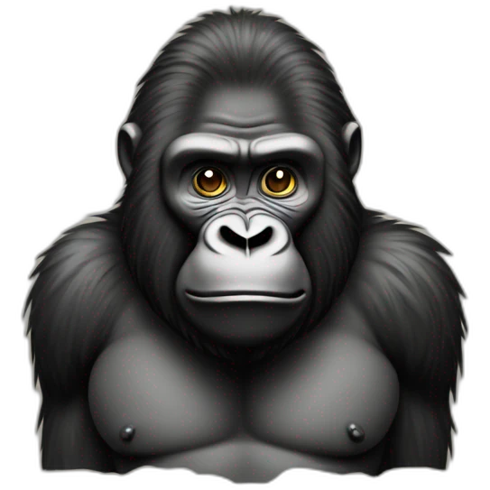 Chat sur un gorille emoji