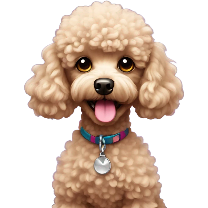 Neon toy poodle emoji