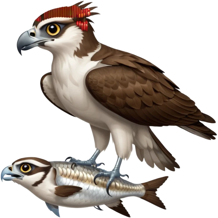 Eastern Osprey with fish emoji
