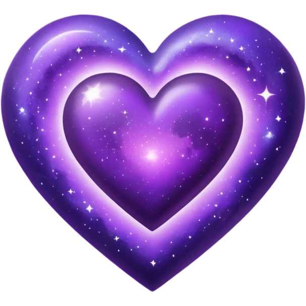 galaxy-themed purple heart emoji