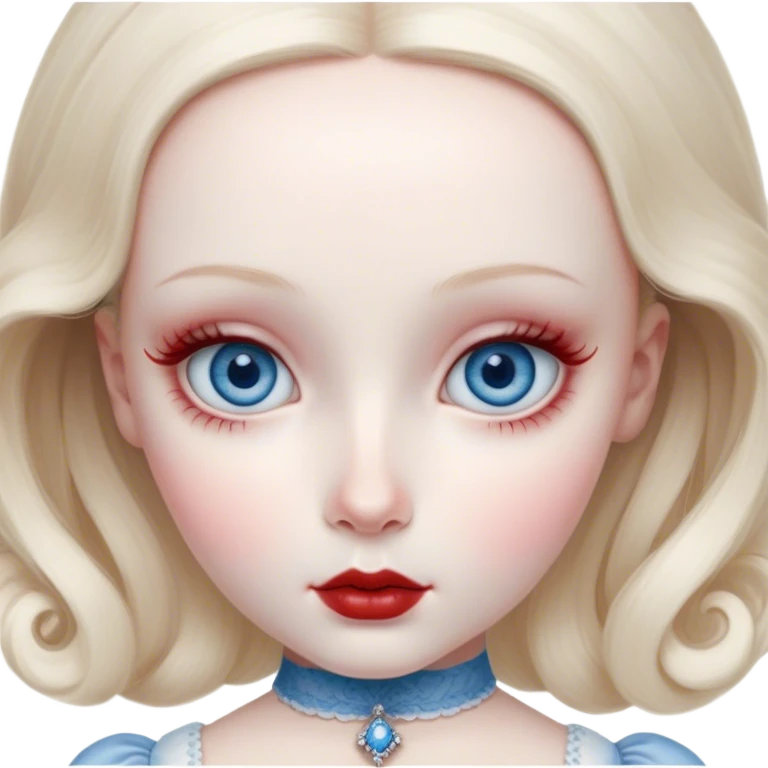 porcelain doll skin, large blue eyes with long lashes, fine details, olivia culpo as milady de winter, jinyoung shin art, refined nose, scarlet, dim light, by Maude Kaufman Eggemeyer, great digital art with details, by Scott Samuel Summers, ad image, ori and the blind, stunningly realistic emoji