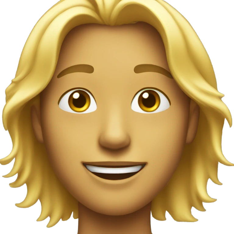 Golden smile emoji