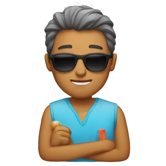 Man wearing sunglasses in the summer emoji