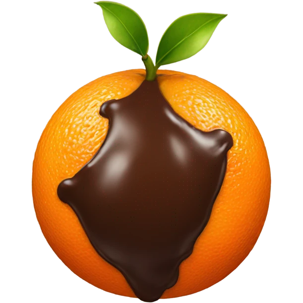 🍊 single orange that has been dipped in chocolate  emoji