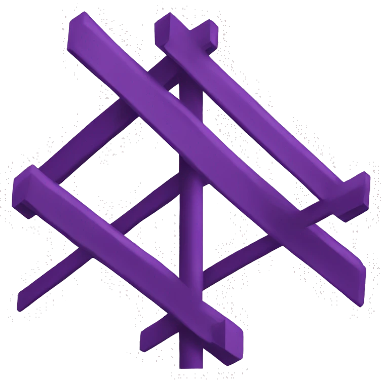 direction sign wit purpul color emoji