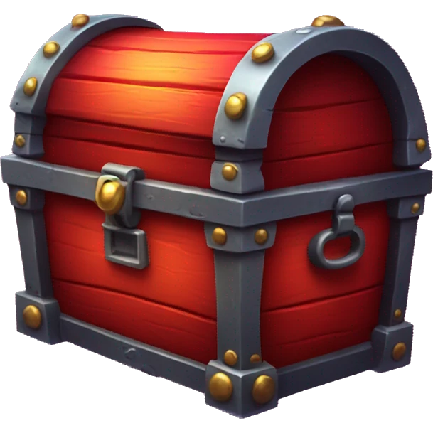 treasure chest red glowing neon emoji