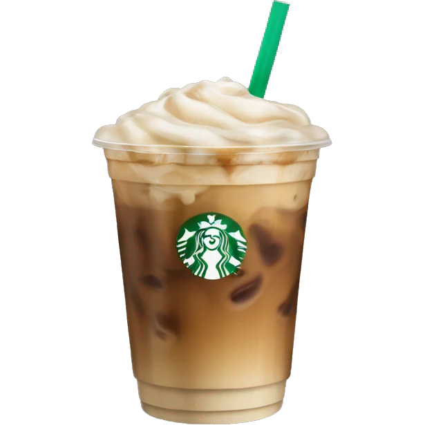 starbucks vanilla iced coffee with no whip emoji