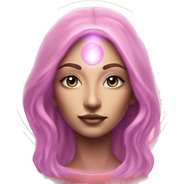 Pleiadian woman female third eye pink emoji