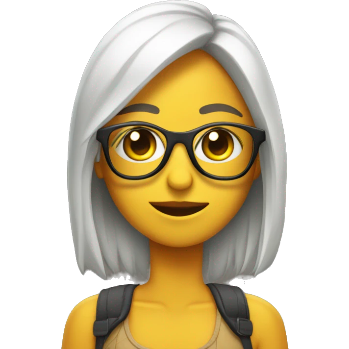 Chica con lentes  emoji