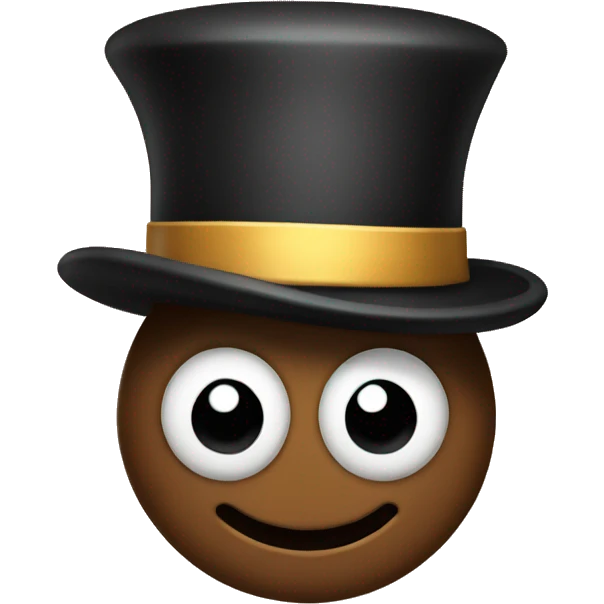 Tophat on poop emoji  emoji