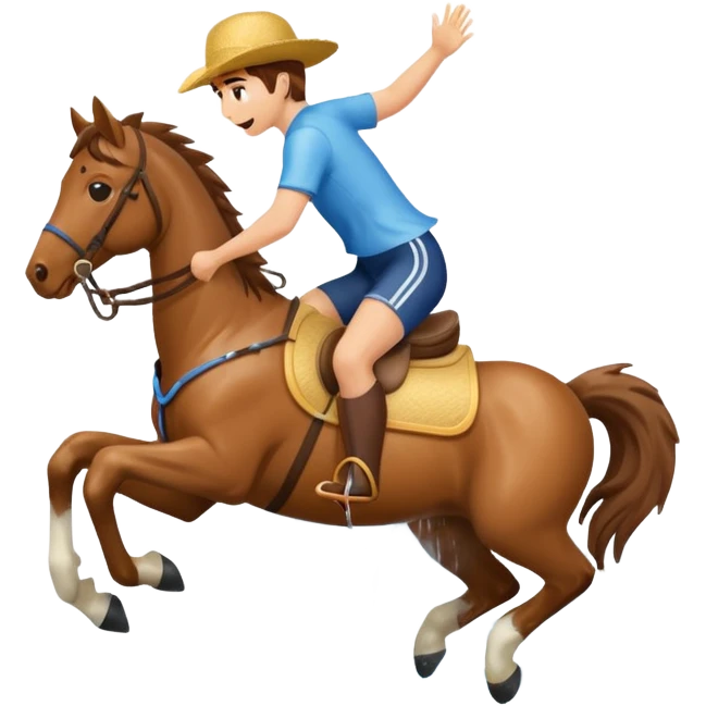 Riding a faster down a waterfall emoji