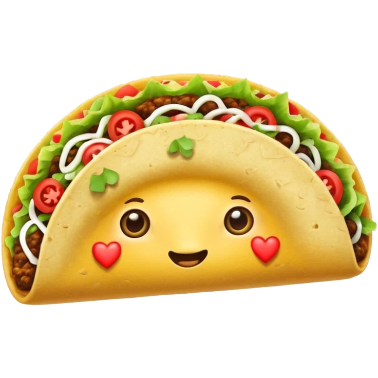 Taco with heart eye emoji