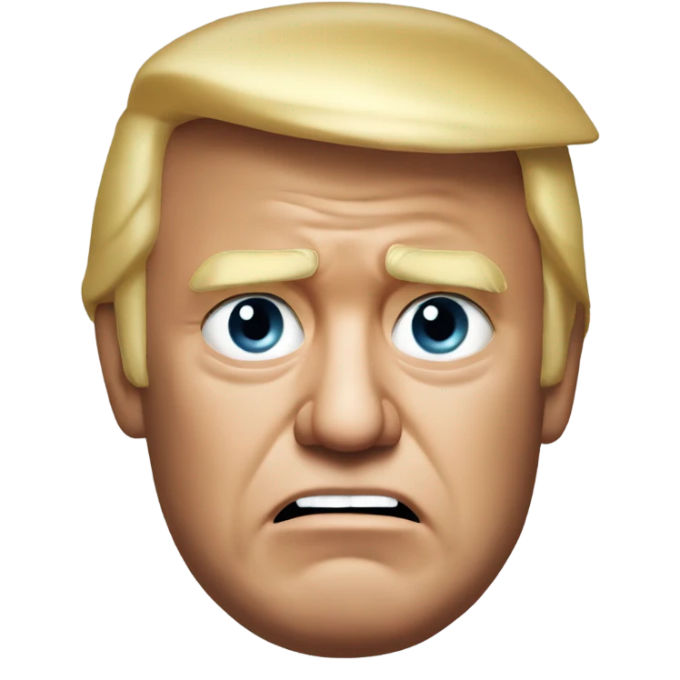 Angry Donald Trump super-realistic emoji