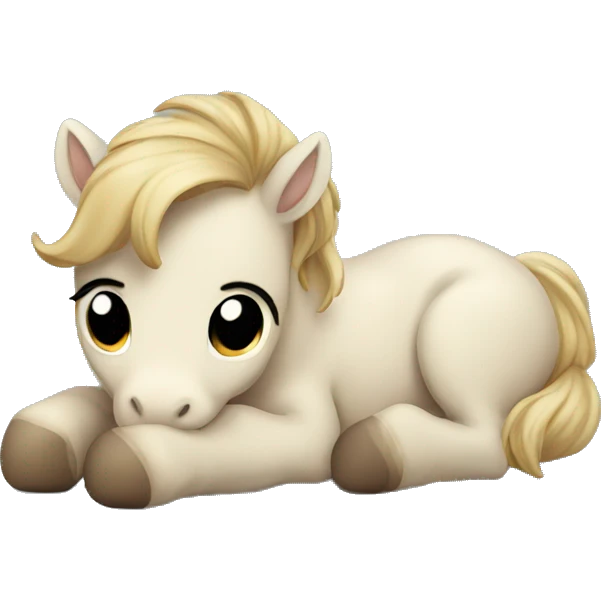 Baby horse laying down emoji