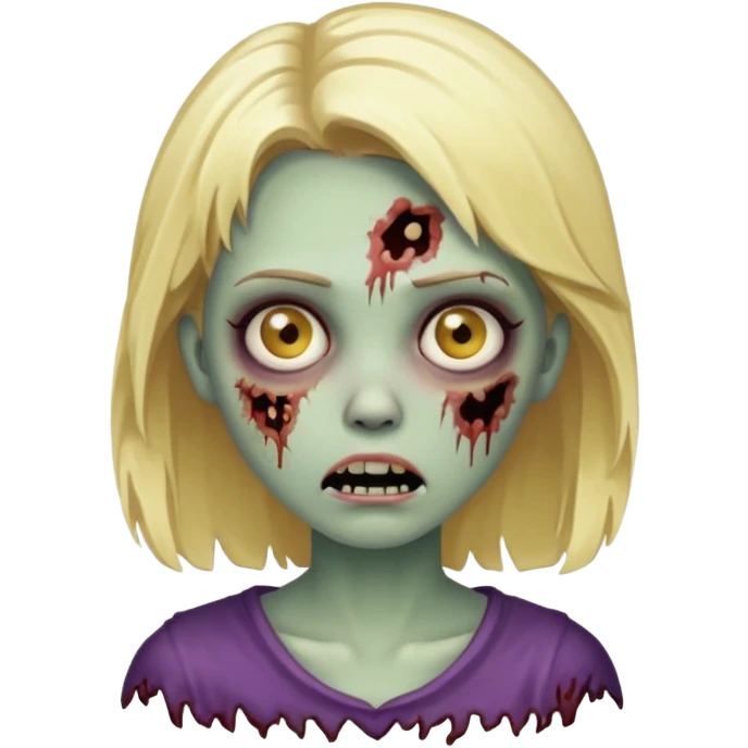 girl zombie with blonde hair emoji