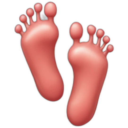 Coeur avec des pieds emoji