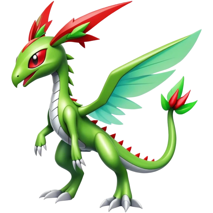 Cute Cool Edgy Shiny Futuristic Ethereal Legendary Kartana-Digimon-Schyther-Flygon-hybrid full body emoji