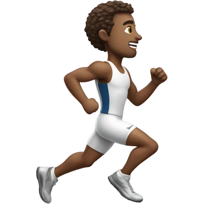 White man running going to the right direction  emoji