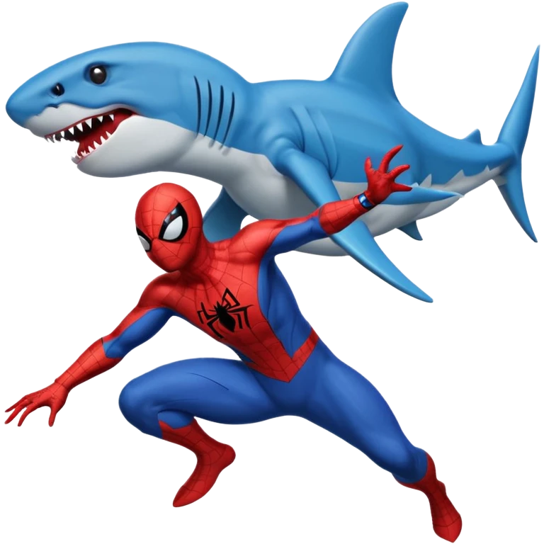 Spider-Man shark dinosaur emoji