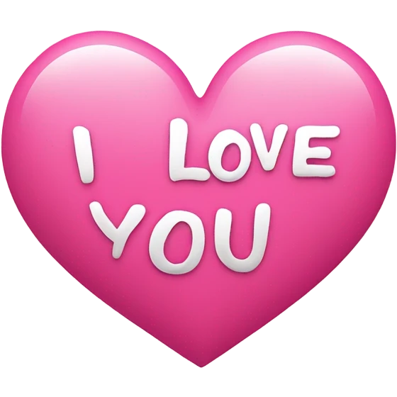 Pink heart that says I love you  emoji
