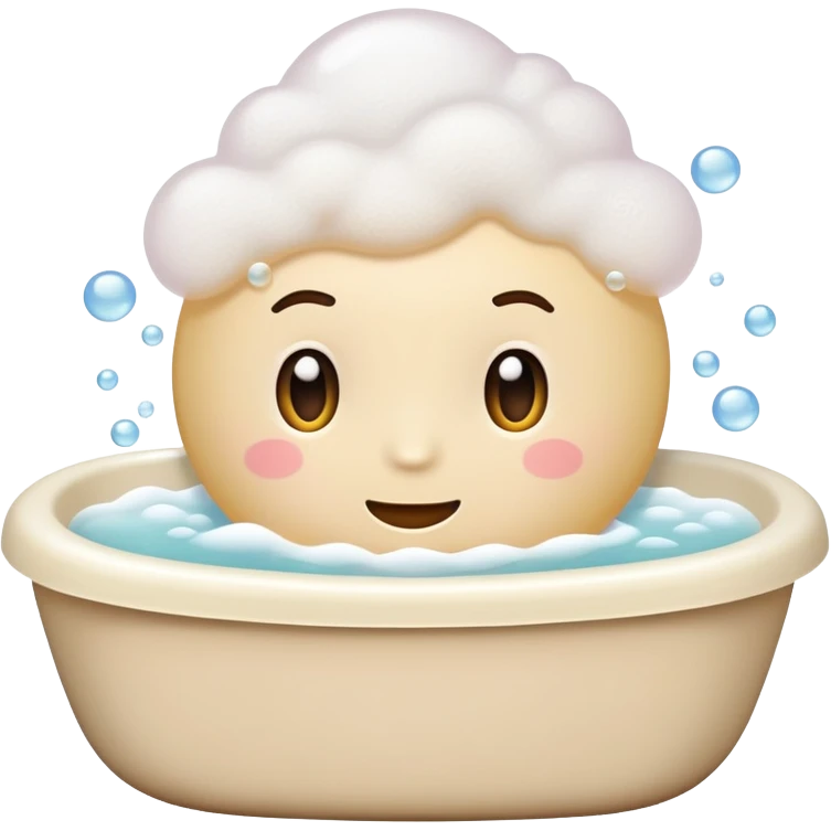 Pale beige bubble bath emoji