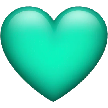 Teal green heart  emoji