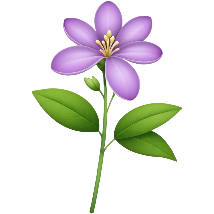 single lilac flower, straight stem emoji