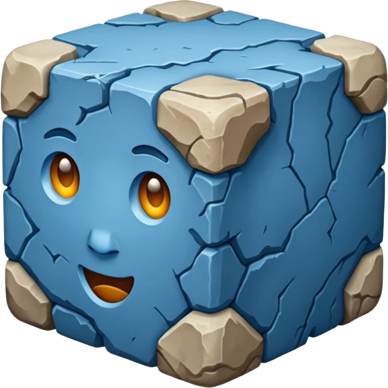american-blue-intricate-stone-age-rocky-crusted-cube-shaped emoji