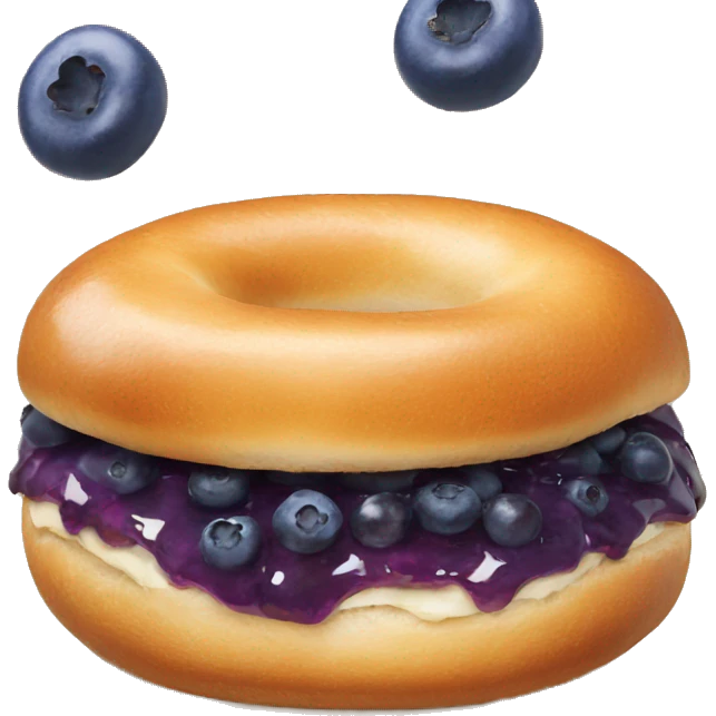 blueberry bagel emoji