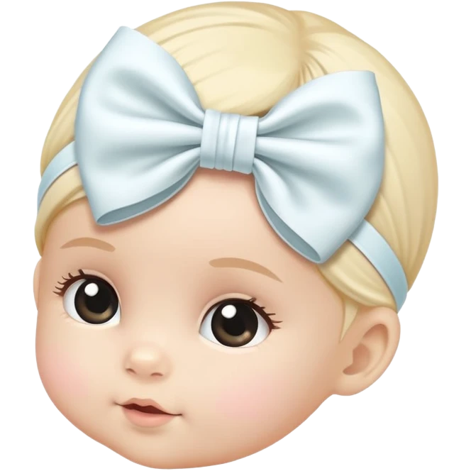 Hair band for baby girl white  emoji