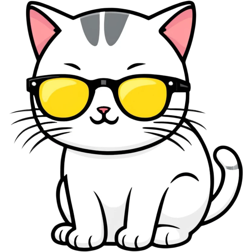 Cat with sunglasses emoji