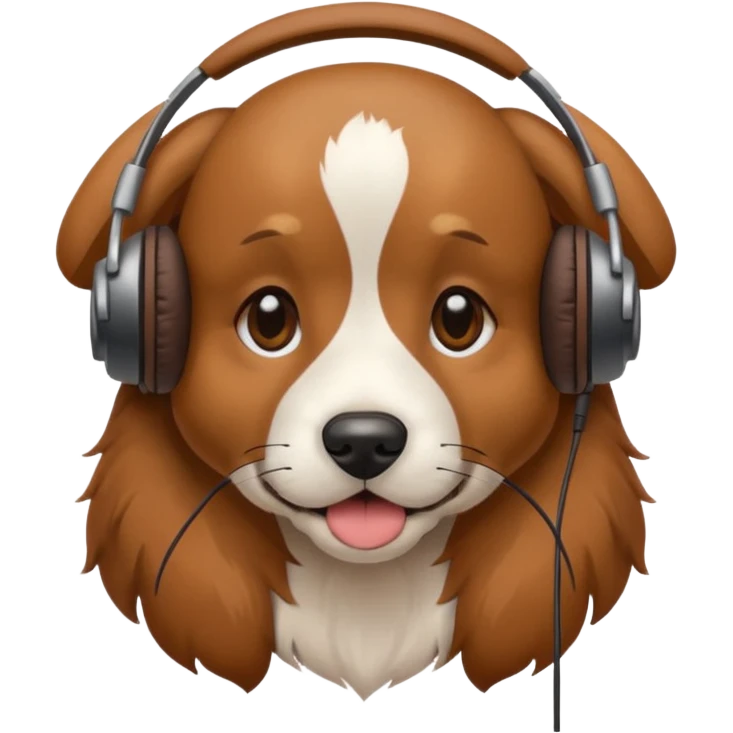 Dog wearing headphones  emoji