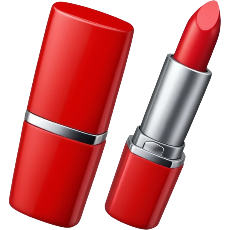 lipstick emoji, with black casing, with silver emoji