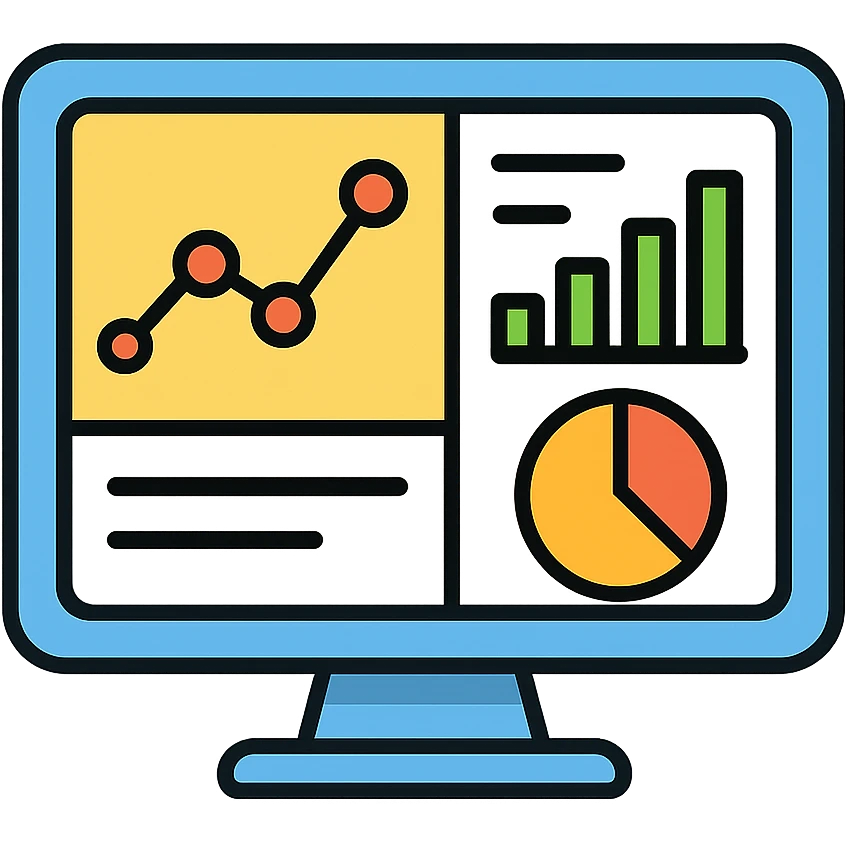 data observation dashboard with statistics emoji