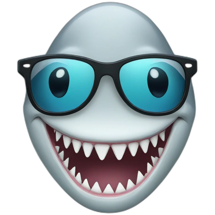 glasses + shark emoji