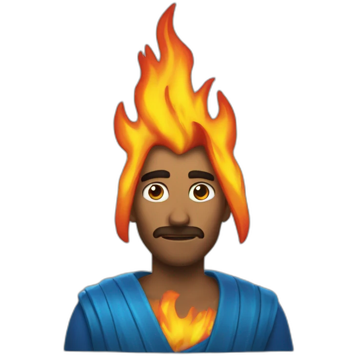 Fuego azul emoji