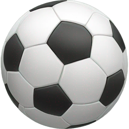 Soccer ball with mean eyes emoji