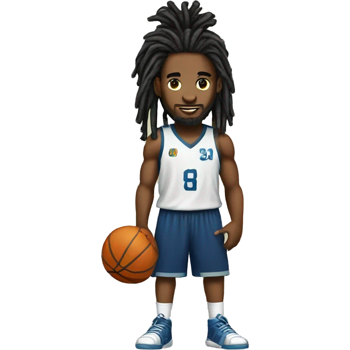 basketball player with dreadlocks emoji