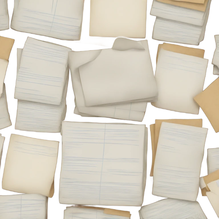 pile of assignments and papers emoji
