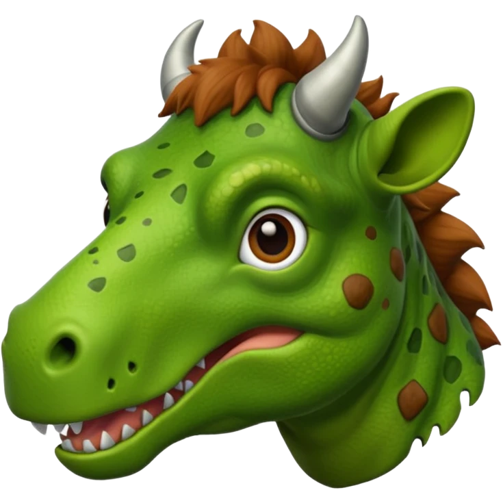  dinosaur head on cow  emoji