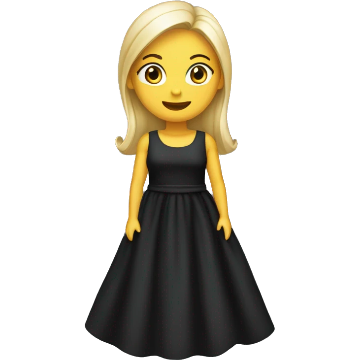 Black long dress no body just dress emoji