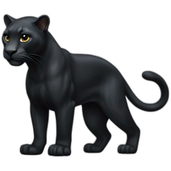 full body Panther black emoji
