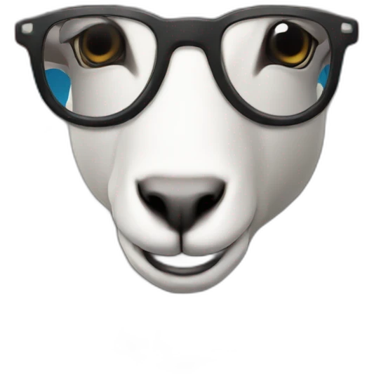 sheep with glasses riding on a UFO emoji