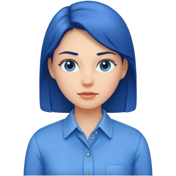 woman in a buttoned shirt emoji