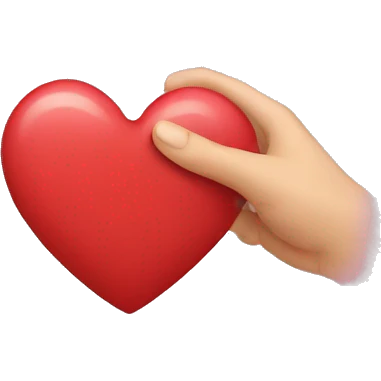 hand holding heart emoji