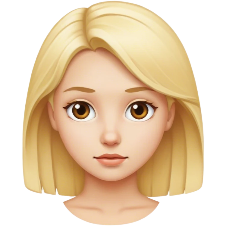 blonde girl looking at viewer emoji