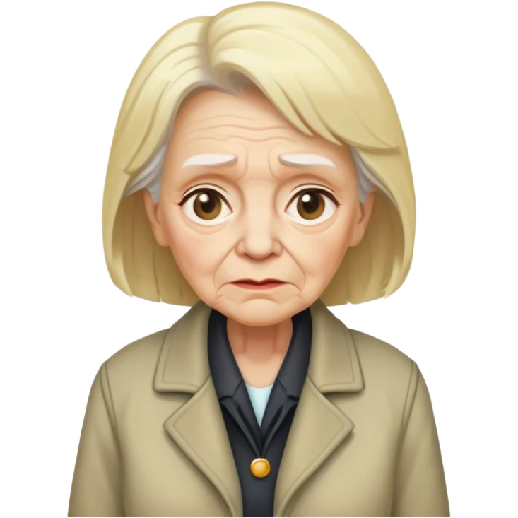 mean Karen, old yelling lady with blonde hair and a jacket emoji